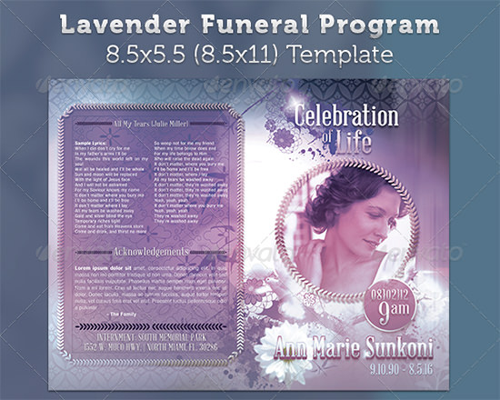 Funeral Programs Template Free Sample