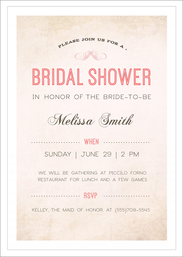 25+ Bridal Shower Invitation Templates - Download Free Documents in PDF , PSD , Vector