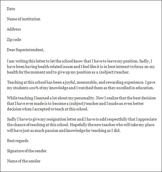 How to Write a Teacher Resignation Letter to Principal 