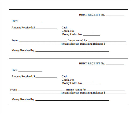 Free receipt template | rent receipt and cash receipt forms