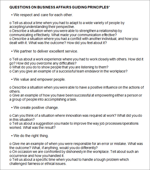 decision making interview questions examples