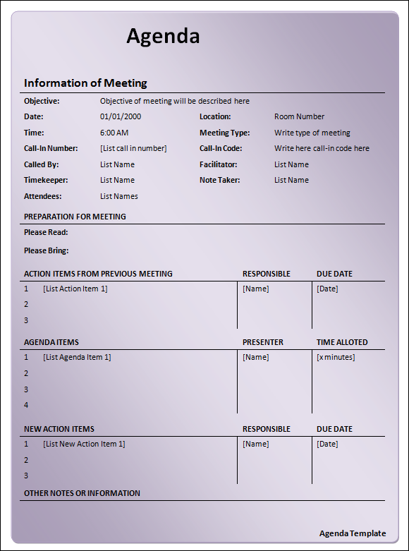 free meeting agenda template word agenda template 12 free documents in pdf free meeting agenda template word agenda template 12 free documents in pdf