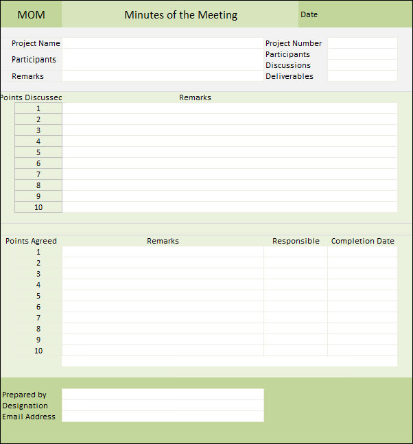 How to write minutes of meeting free samples