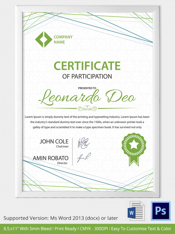 Award Certificate Template 29 Download In Pdf Word Excel Psd Esp