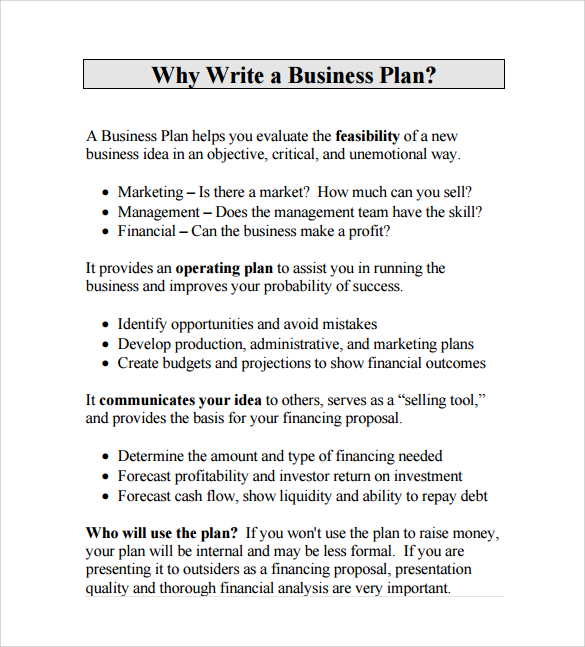 how to write a proposal for a business loan