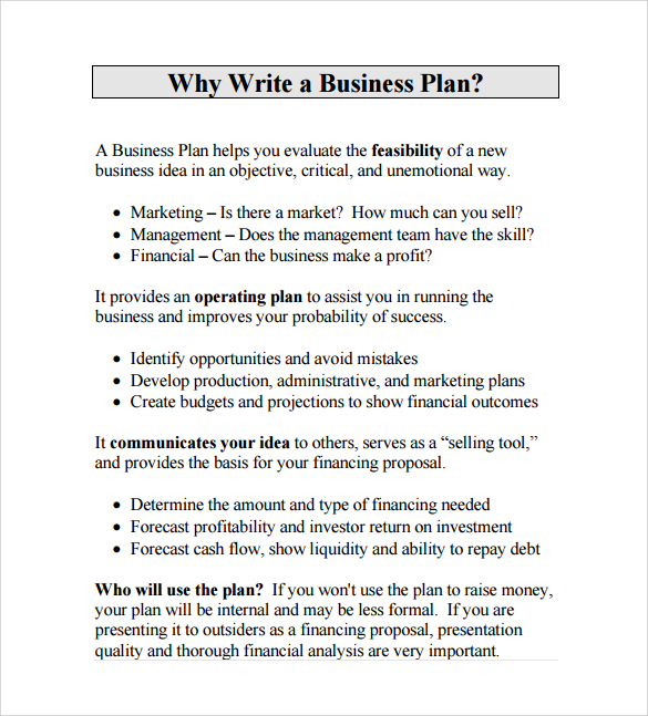 examples of business plan proposals