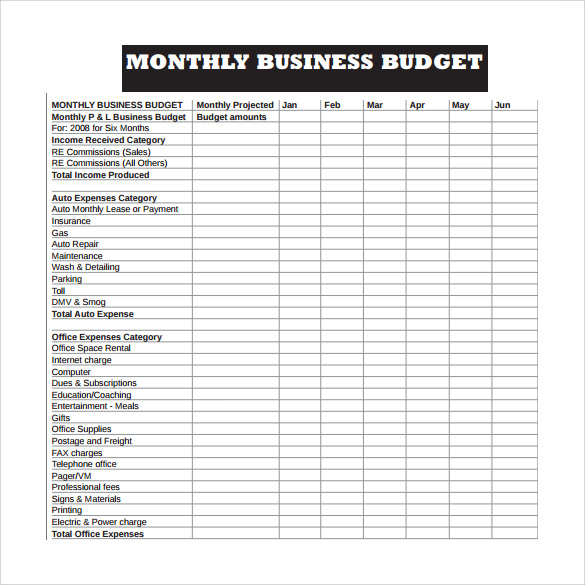 Business Budget Template 13+ Download Free Documents in PDF, Excel