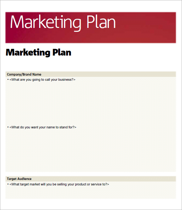 Sample Marketing Plan Template 9+ Free Documents in Word, PDF