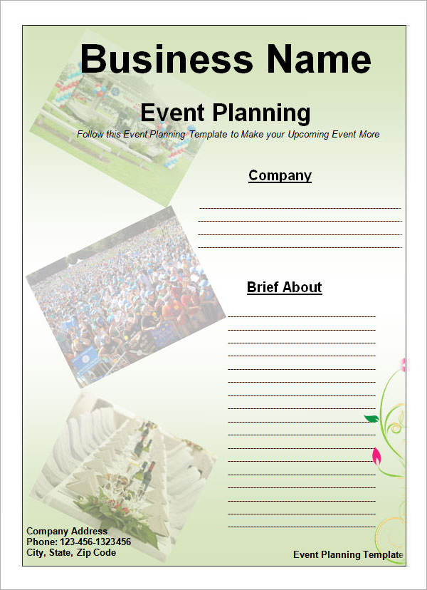 event planner business plan ppt