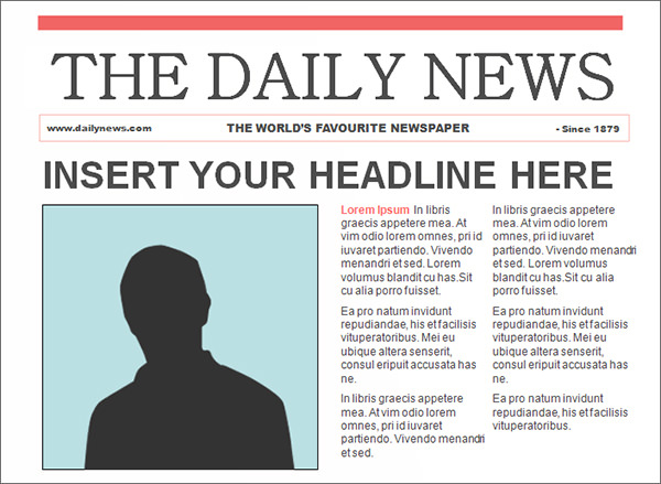 newspaper article template word free download