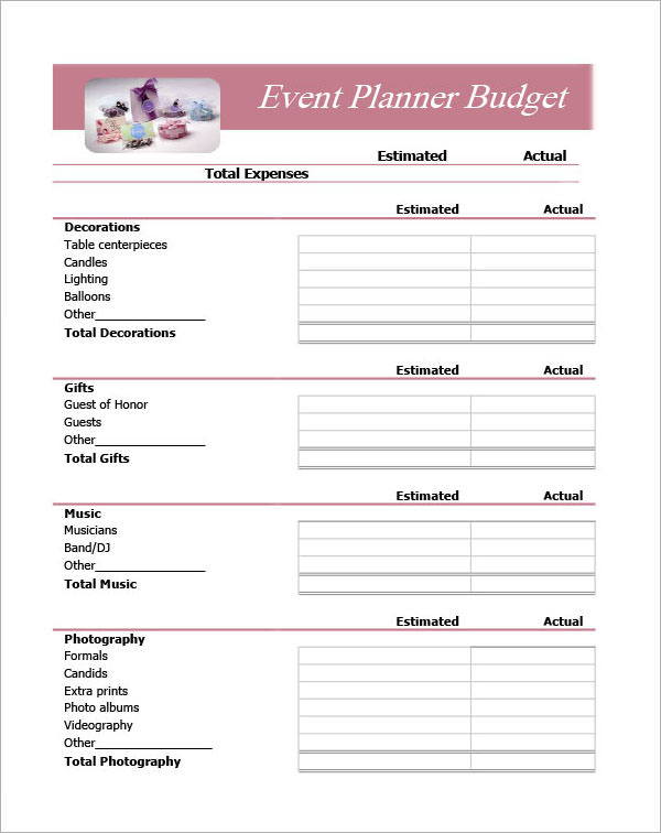 Free Event Planning Excel Template