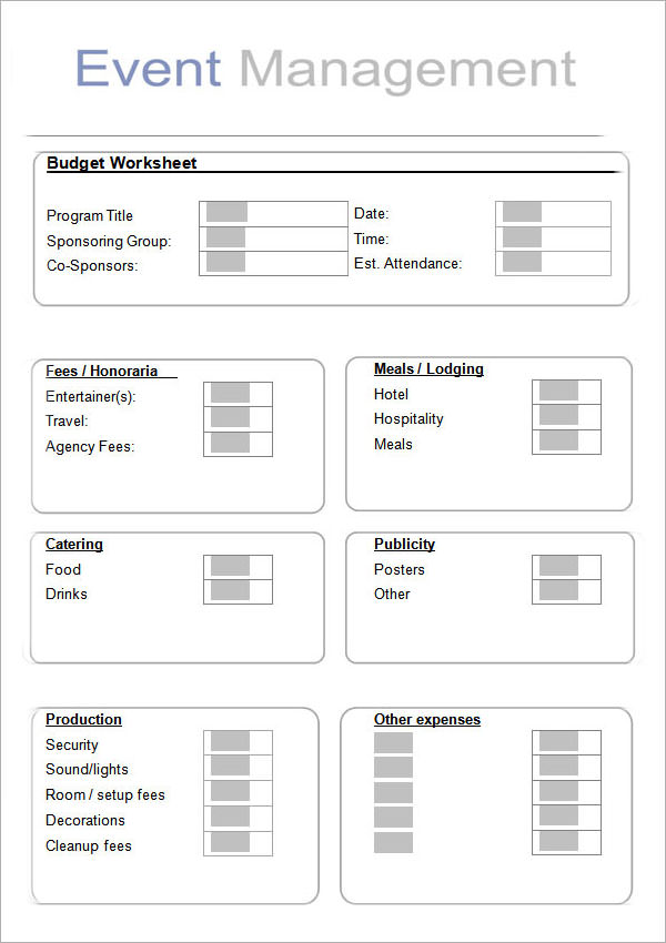 Events Company Business Plan Template