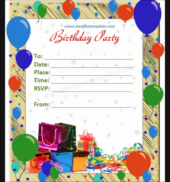 Sample Birthday Invitation Template - 40+ Documents in PDF ...