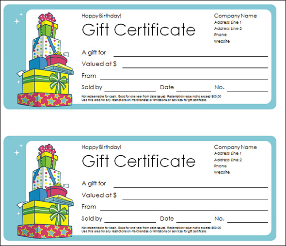 Gift Certificate Template - 29+ Download PDF, PSD, Word, Illustration, EPS, Vector