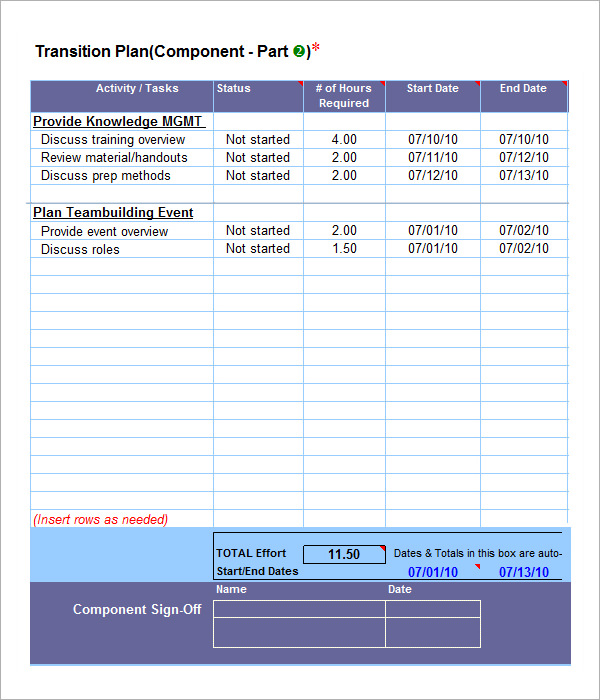 microsoft excel template state transition