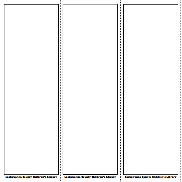 Blank Bookmark Template Free Download