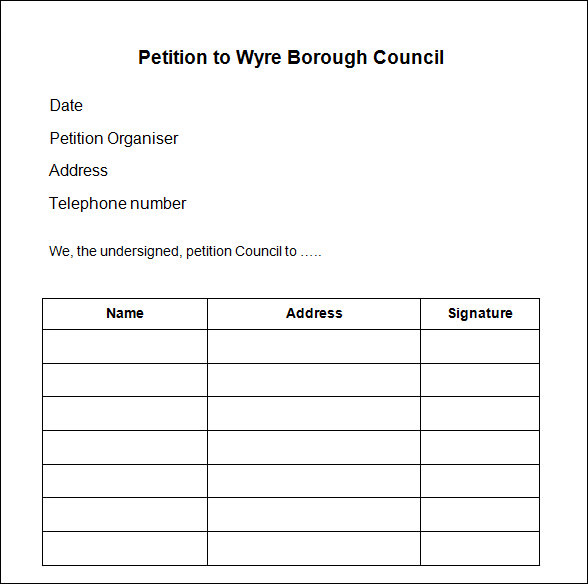 Blank Petition Template – Thegreenerleithsocial.org