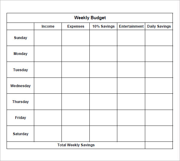 bi weekly budget planner printable