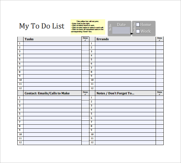 To Do List Template - 16+ Download Free Documents in Word ...