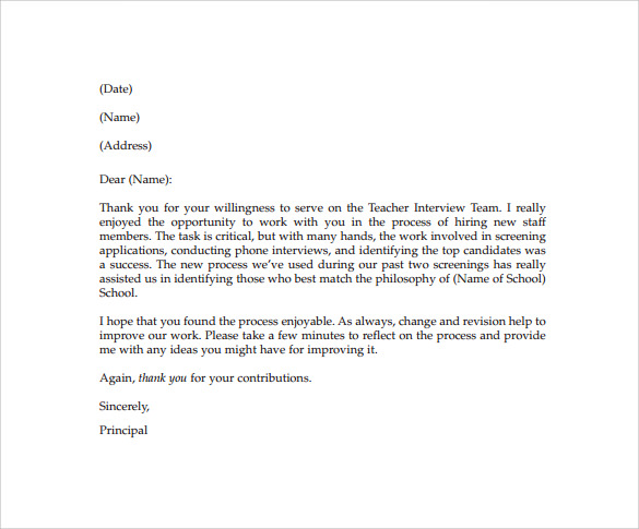 Thank You Letter To Teacher 11 Download Free Documents In Pdf Word