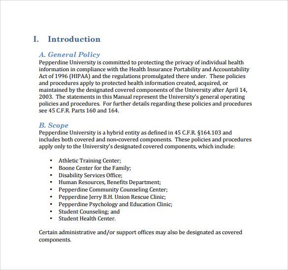 Policy and Procedure Template 10+ Download Documents in PDF