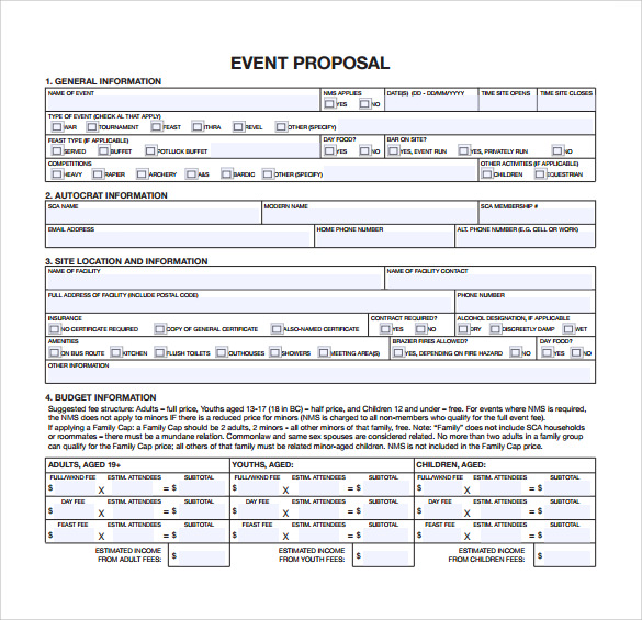 Event Proposal Sample Pdf
