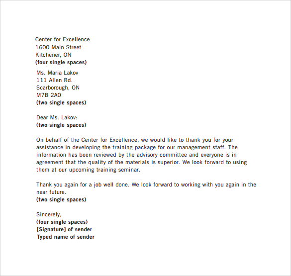 Parts Of A Business Letter Pdf