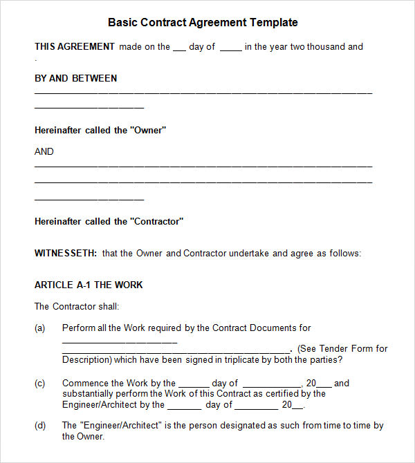 Contractual Agreement 7+ Free PDF , DOC Download