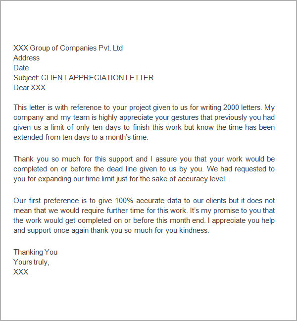 Thank You Letters For Appreciation 9 Download Free Documents In Pdf Word 8475