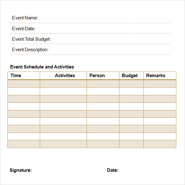 Event Proposal Template Word Free Download