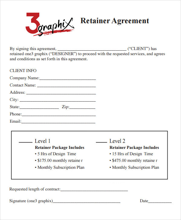 Retainer Agreement 7 Free PDF , DOC Download