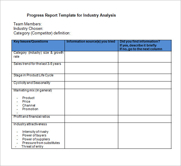 Industry Analysis Paper Template