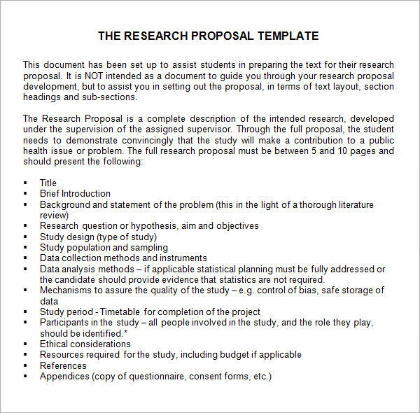 Develop a Research Proposal - Sample Proposals