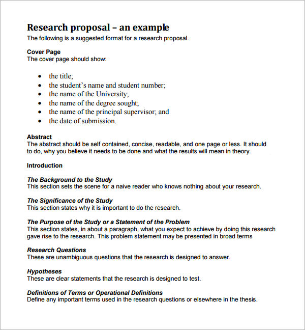 business plan sample example of a research