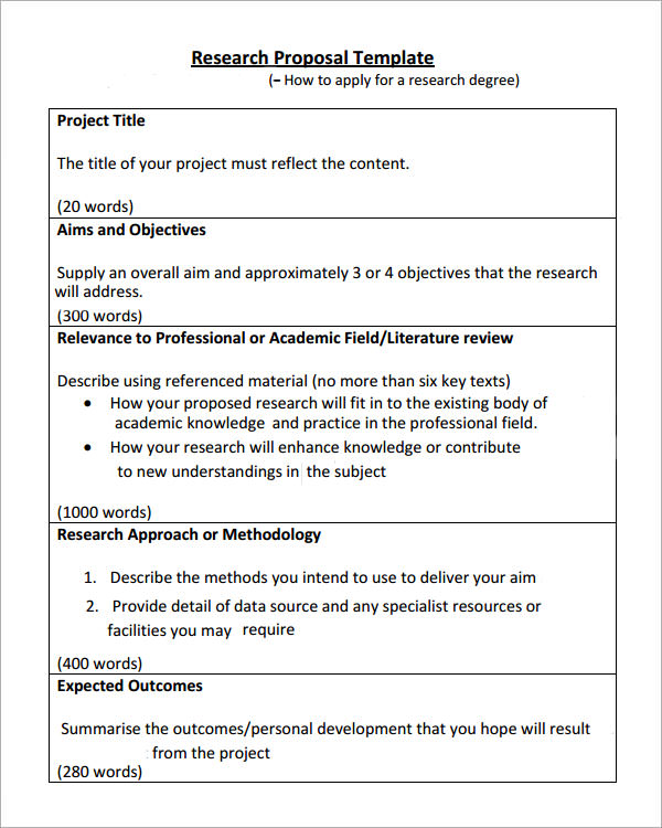 Research Project Proposal Template