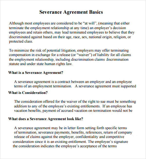 Severance Agreement 40 Template Severance Agreement 6 Free Pdf Doc Download Sle Templates Severance Agreement 40 Template Severance Agreement 6 Free Pdf Doc Download Sle Templates