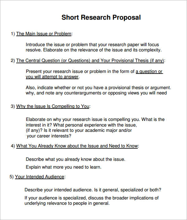 how to write a research proposal structure