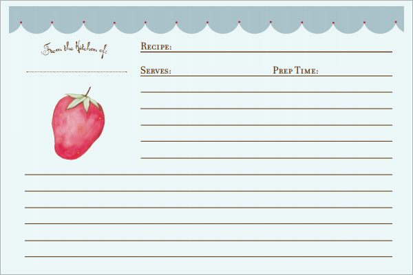 blank recipe card template free download