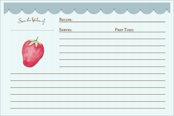 free fillable recipe card template online