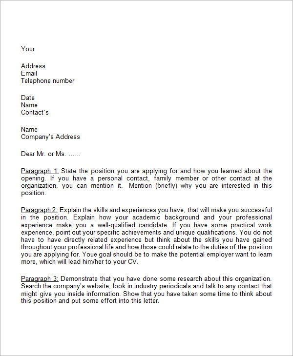 Sample Business Cover Letter- 8+ Free Documents in PDF, Word