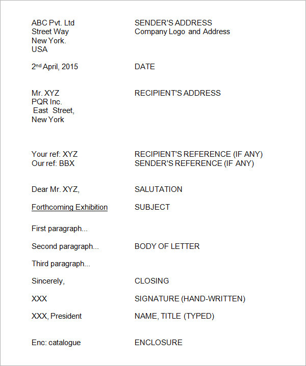 Business Letter Format | Macmillan