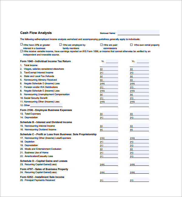 sections of cash flow statement