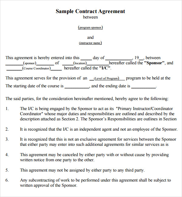 How Do You Write A Simple Contract Between Two Parties