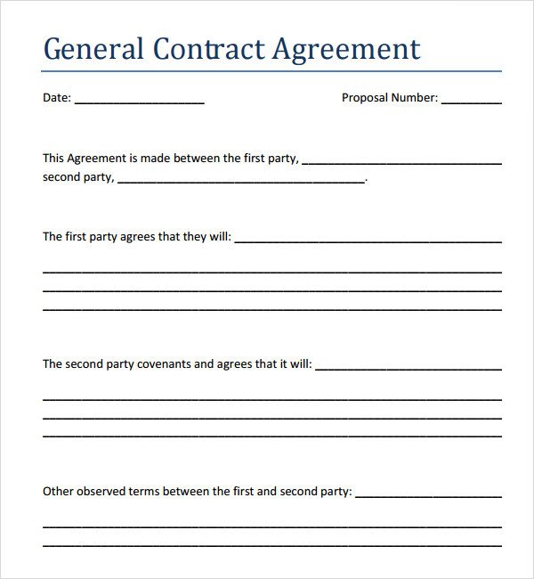 Free Printable Contract Agreement Template Templates Printable Download