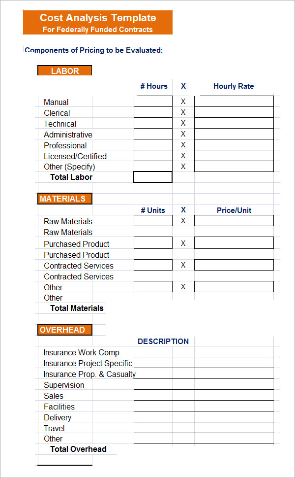 Cost Analysis Template 8  Download Free Documents in PDF Word Excel