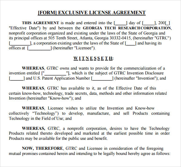 sample-license-agreement-template-9-free-documents-in-pdf-doc