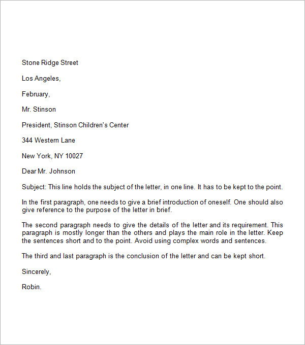 Formal Business Letter Format - 19+ Download Free Documents In Word