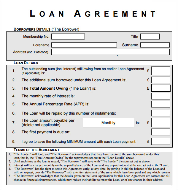 Sample Loan Agreement - 6+ Free Documents Download in PDF ...