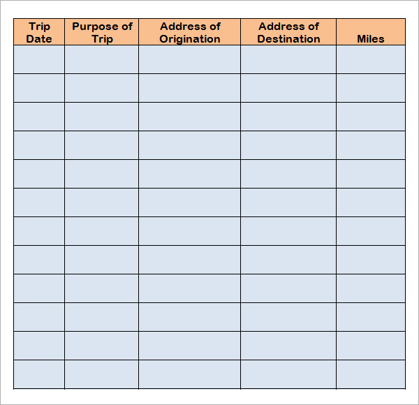 Mileage Log Template 14+ Download Free Documents In Pdf,Doc