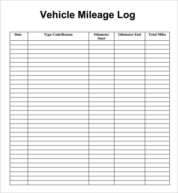 Mileage Log Template 14  Download Free Documents In Pdf Doc